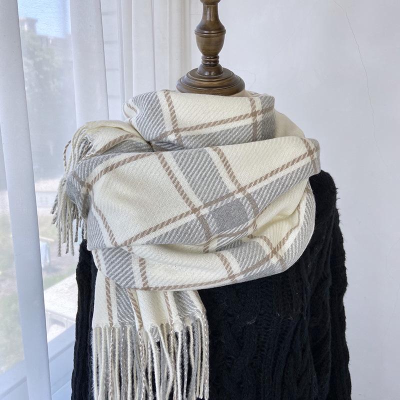 Beliebtheit Stil Tartan Karo Schal Fransen Schal - Wochenende Lässig Winddicht Warmer Schal für Herbst Winter