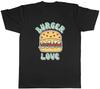 Burger Liebe Lustiger Cheeseburger Hamburger Herren T-Shirt Tee Geschenk Oberteil