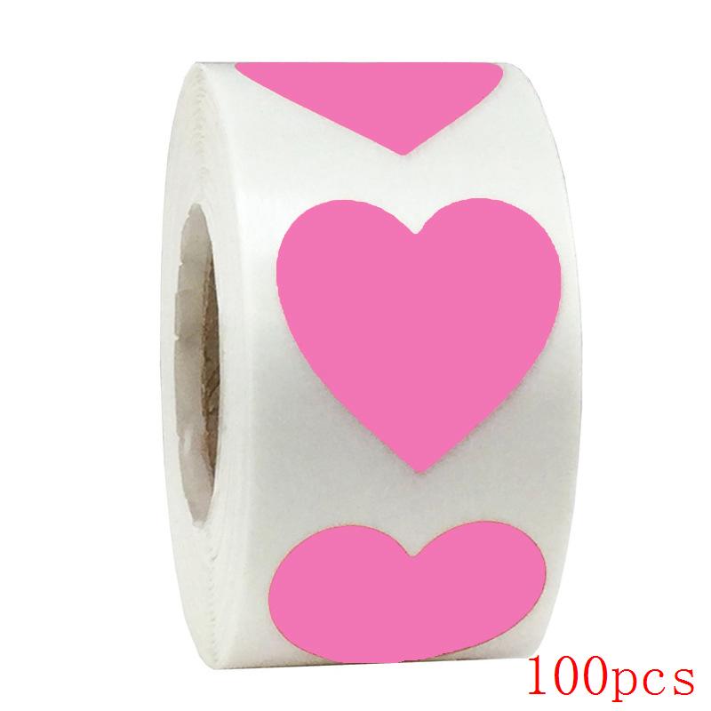 Heart Red Stickers Seal Labels 50-500Pcs Labels Stickers Scrapbooking For Package And Wedding Decoration Stationery Sticker