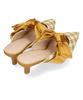 Oriental Traffic Women's Ribbon Pointed Toe Mule Pumps, Feminine and Easy To Match with Any Occasion, Size 41109 Beige, Size 24.0cm-24.5cm