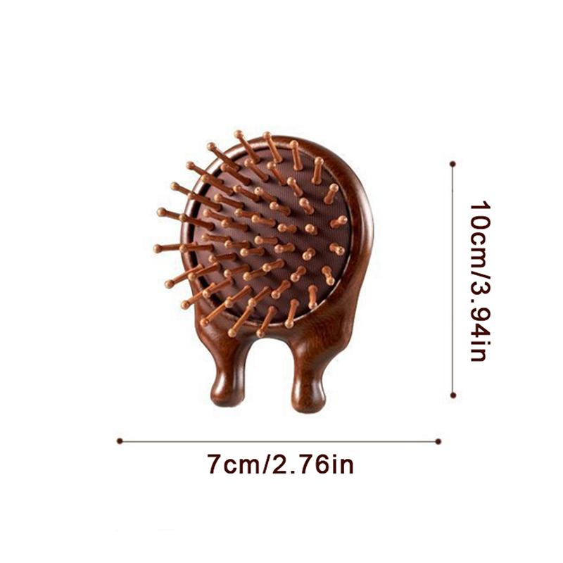 Natural Sandalwood Comb Scalp Massage Relax Airbag Brush Head Blood Circulation Smooth Hair Anti Static Wooden Massage