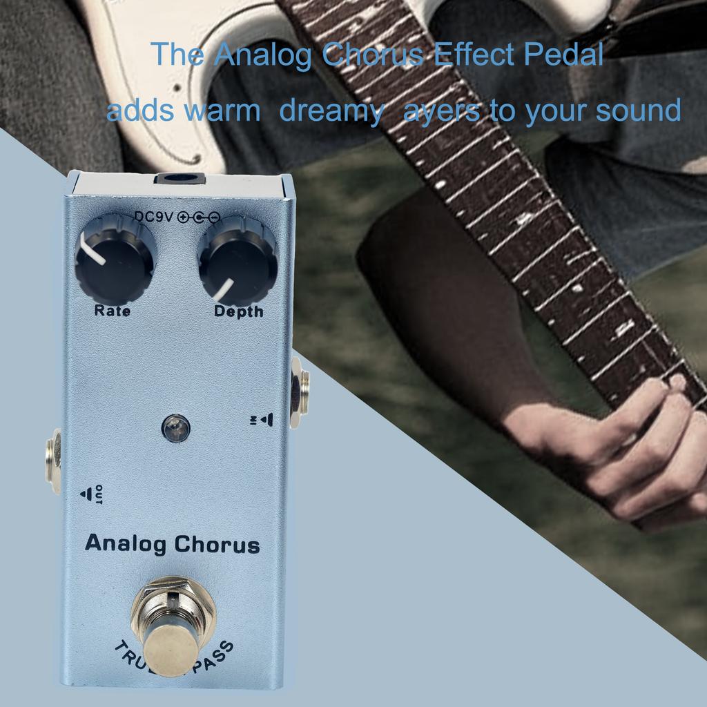 Electric Guitar Pedal Overdrive/ Distortion/Chorus/Delay/Tremolo Delay True Bypass, Durable Design for Versatile Tones