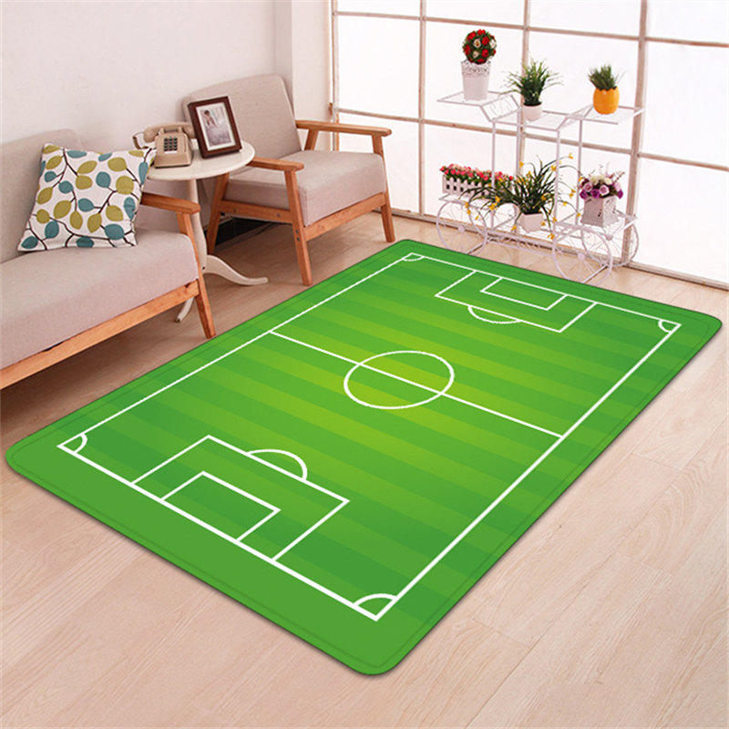 3D Football Field Carpet Living Room Carpet Kids Play Area Rug Kitchen Bedroom Boys Room Floor Mat Corridor Door Mat Decoration