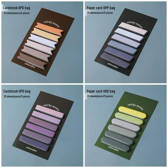 Morandi Color Writable Sticky Note Index Tabs for Students – Classification Bookmarks & Loose-leaf Indicators