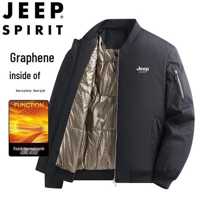 JEEP SPIRIT Herren Graphen-Wattierte Freizeitjacke