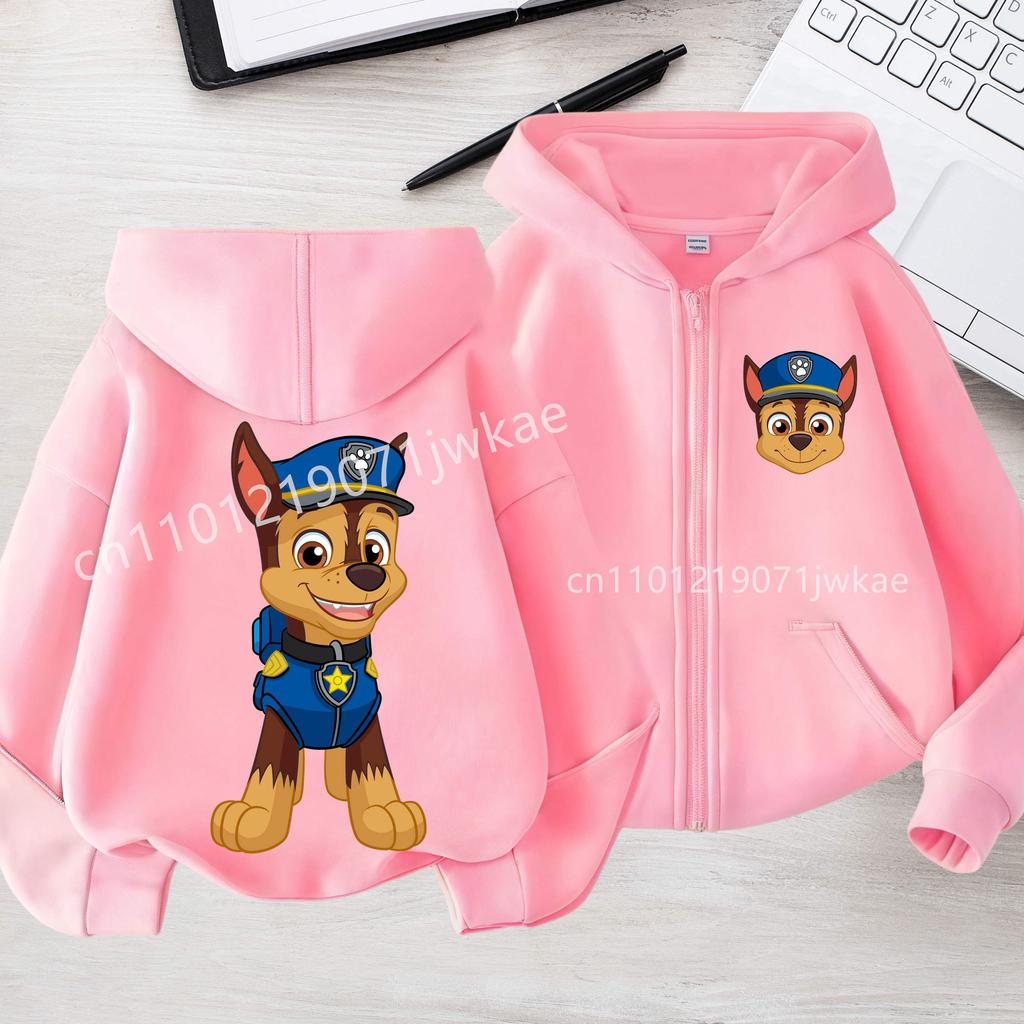 Spring Kids Coat PAW Patrol Children's Zipper-style Hooded Sweatshirt for Boys Girls' Casual Top Casual Shirt with Cartoon Print