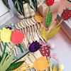 30 PCS DIY Wooden Flower Ornament Creative Funny Rose Painting Crafts Decoration Mother's Day Gifts Valentine's Day