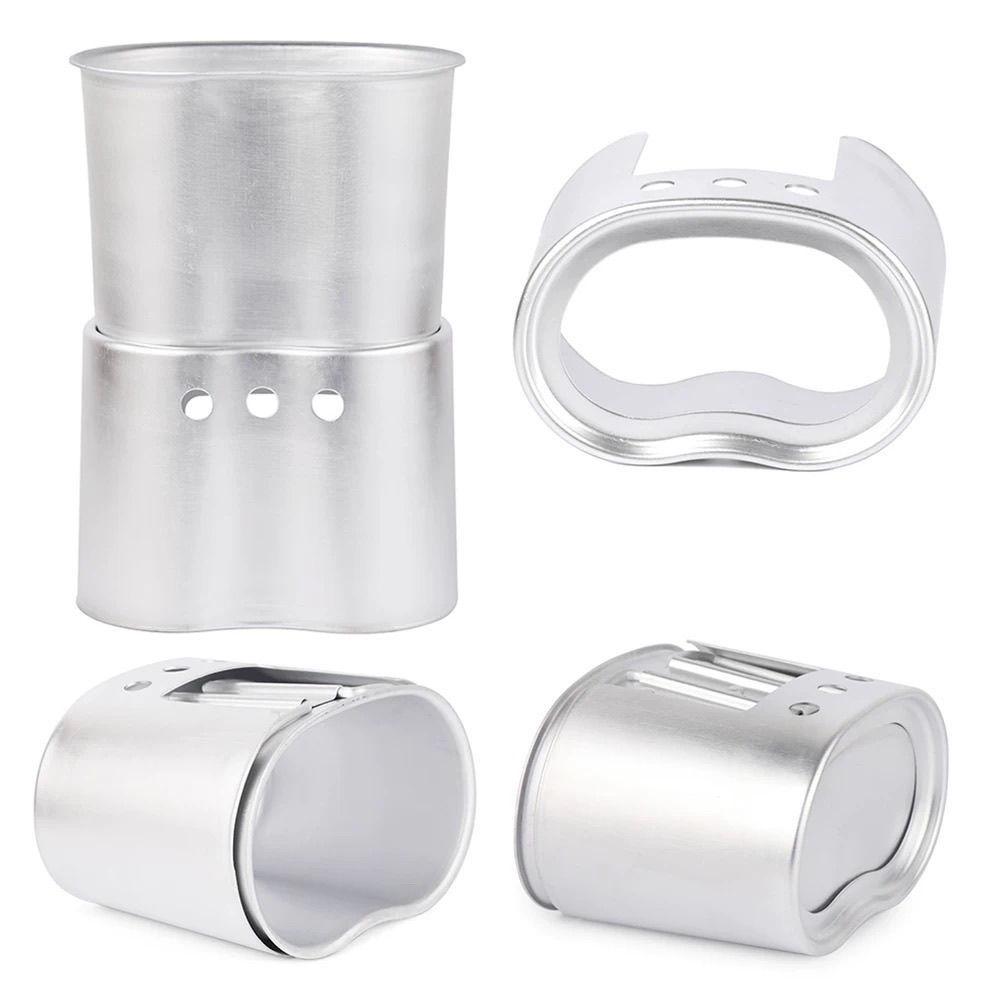 Outdoor Military Water Bottle & Survival Gear Set - Portable Tactical Lunch Box & Alcohol Stove (4-Piece)