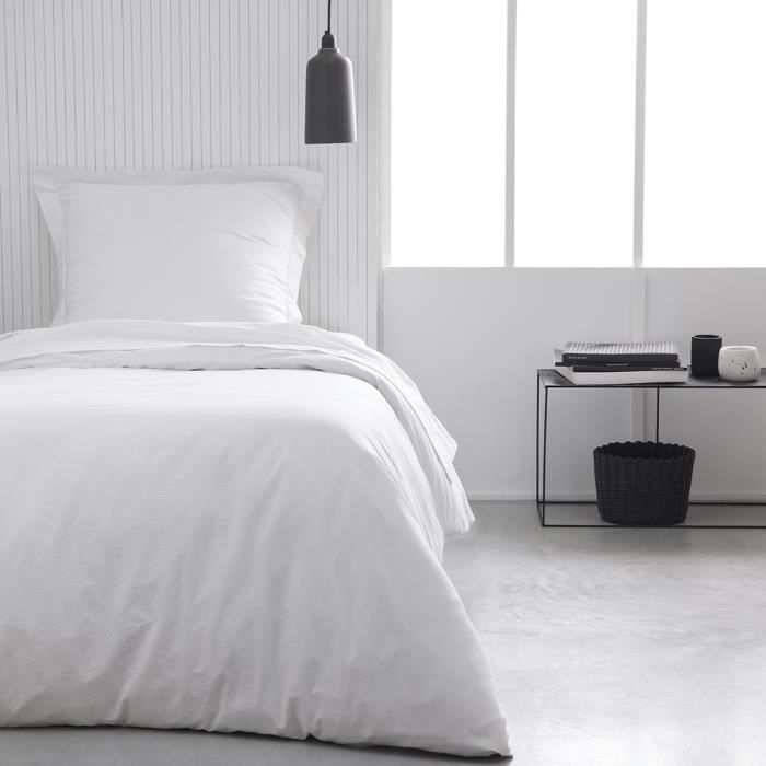 Drap housse TODAY Essential - 90 x 190+25 cm - 1 personne - 100% Coton jersey - Craie