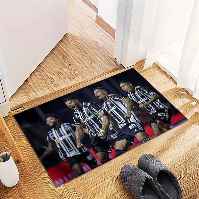 

Atlético Mineiro CAM Logo Doormat, Football Club Striped Non-Slip Floor Mat 40x60cm( 15x23in )