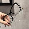 2PCS Plastic Fashion Cat Eye Frame Women Clear Glasses For Daily Life Men Eyewear Take Photo Clothing Accessories.