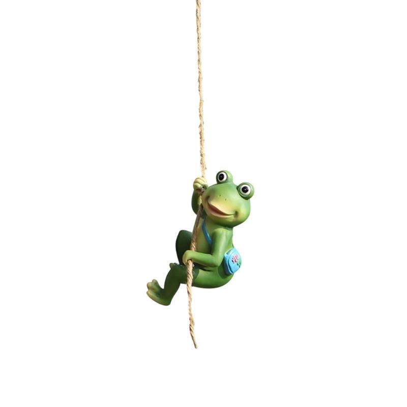 

Outdoor Garden Climbing Animal Statues Hanging Animal Figurine with Hook Frogs/Rabbit Figurines for Wall Balconys Decors