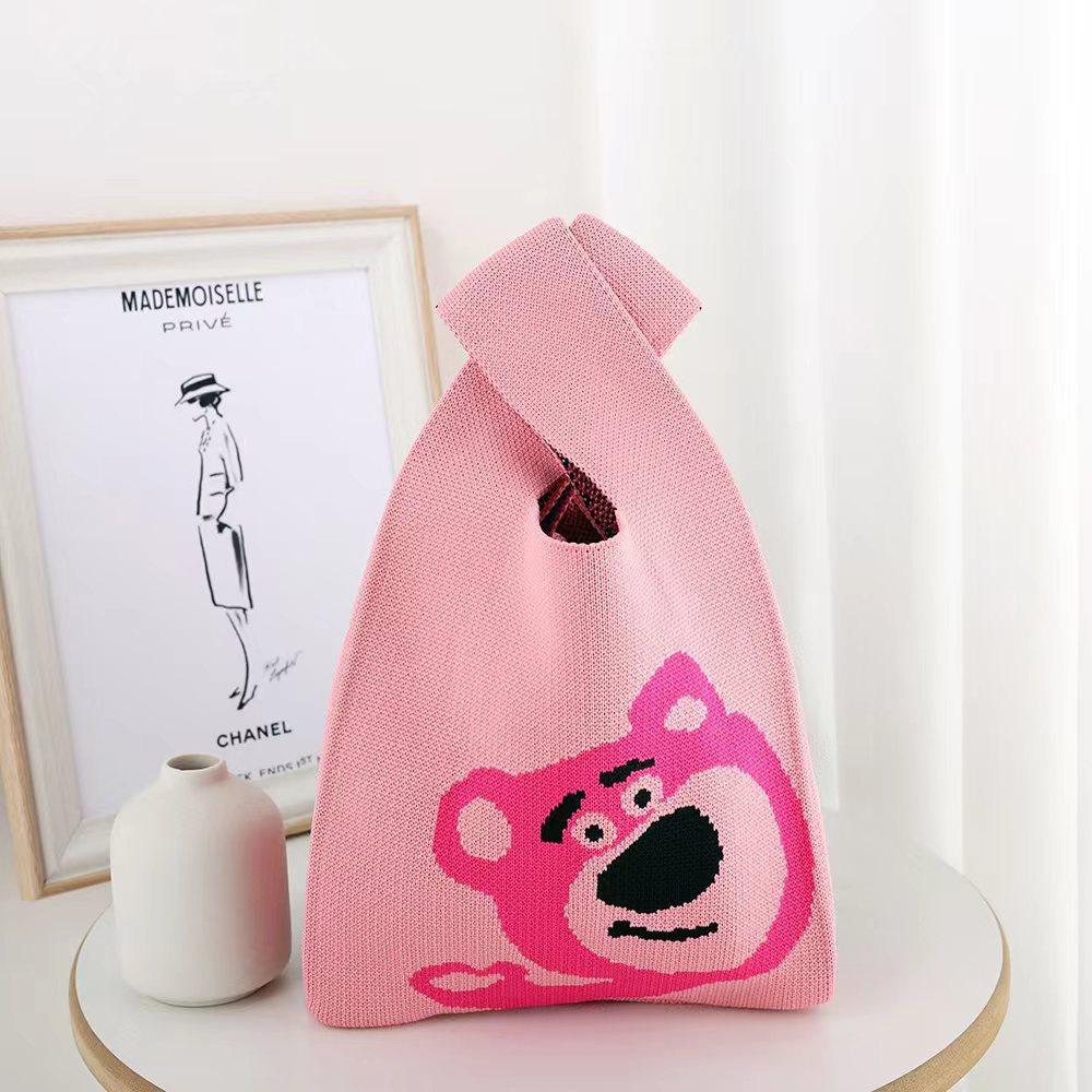 Holiday gift bag knitted bag Muse festival cute flowers to send staff handbag Korean version style gift knitted bag