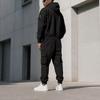 Men's Zip Hoodie Sweatshirt and Multi-Pocket Work Pants Casual Outfit Set