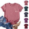 Women's Summer Casual Loose Dinosaur Printed T-shirt Round Neck Pullover Short Sleeve