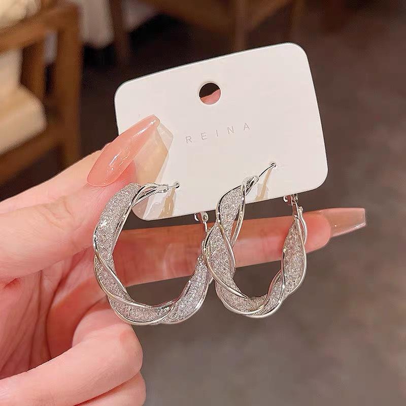 Серьги-кольца из металла и иглы из серебра 925 пробы — модный, уникальный, высококачественный дизайн 2024 года для женщин