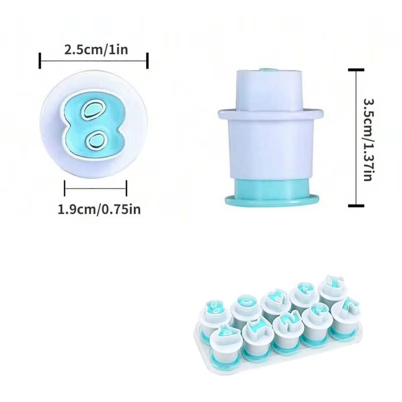 Alphabet Number Letter Fondant Mold Cake Decorating Set Icing Cutters Moulds for DIY Cookies Baking Tools Edible Letter Numbers