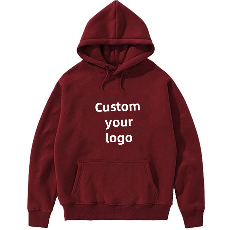 Men and Women DIY10 Printed Hooded Sweatshirt Loose Pullover Spring Autumn Winter Cotton Customize your logo Hoodie (S-4XL)