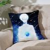 Quiet And Ethereal Blue Customizable Square Pillowcases Stylish And Soft Perfect For Beds Cars And Sofas