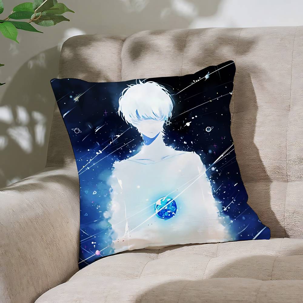 Quiet And Ethereal Blue Customizable Square Pillowcases Stylish And Soft Perfect For Beds Cars And Sofas