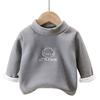 Unisex Fleece-Lined Animal Sweatshirt Base Layer Warm Cozy Children's Outerwear for Autumn Winter Girls Cute Animal Print Tops