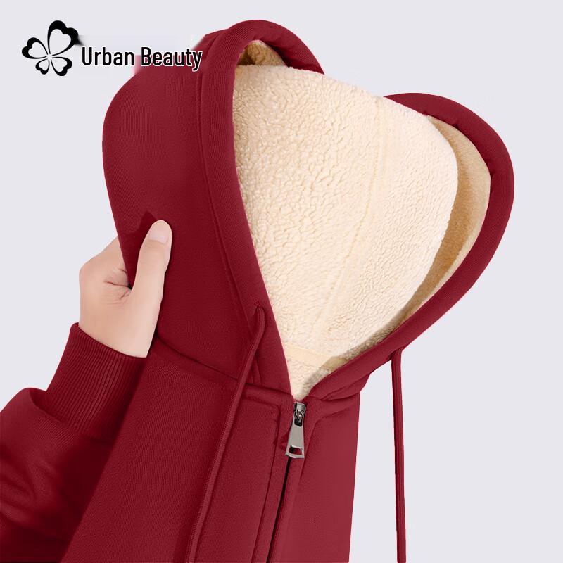 

Women s Plush Lambswool Hooded Sweatshirt M