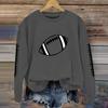 Women's Fashionable And Casual Long Sleeved Printed Round Neck Sportswear Pullover Sweatshirt Top