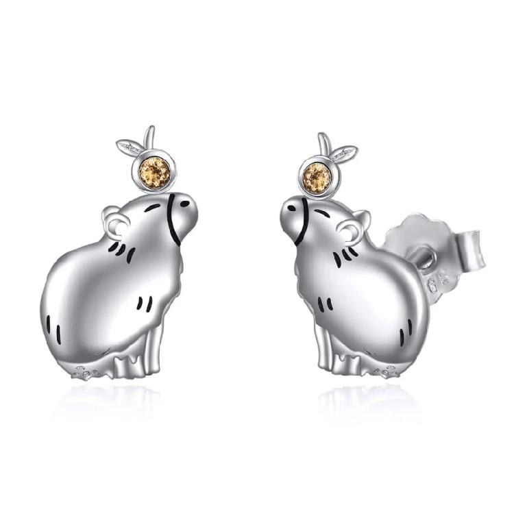 Elegant Ear Ornament Cute Capybara Earring Jewelry Fashionable Ear Studs Jewelry