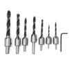 7 Stück Holzbearbeitung Senkbohrer 5 Nuten Anfaswerkzeug mit Sechskantschlüssel