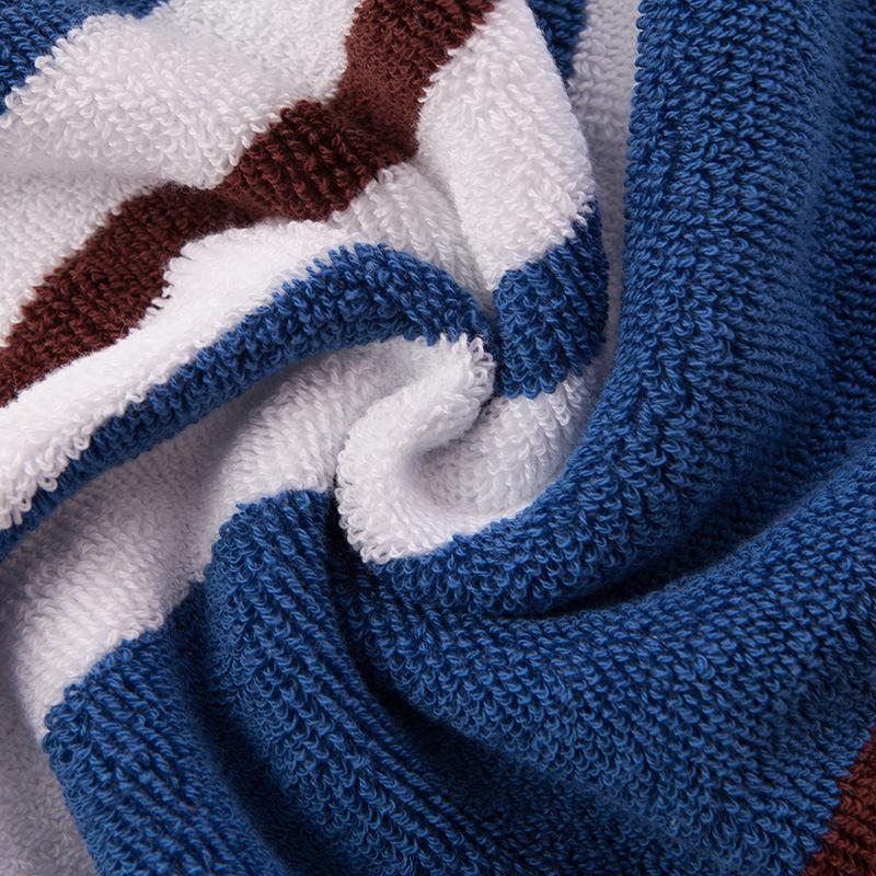 Thickened Soft Gold Plaid Cotton Face Towel - Absorbent & Fresh for Bathing