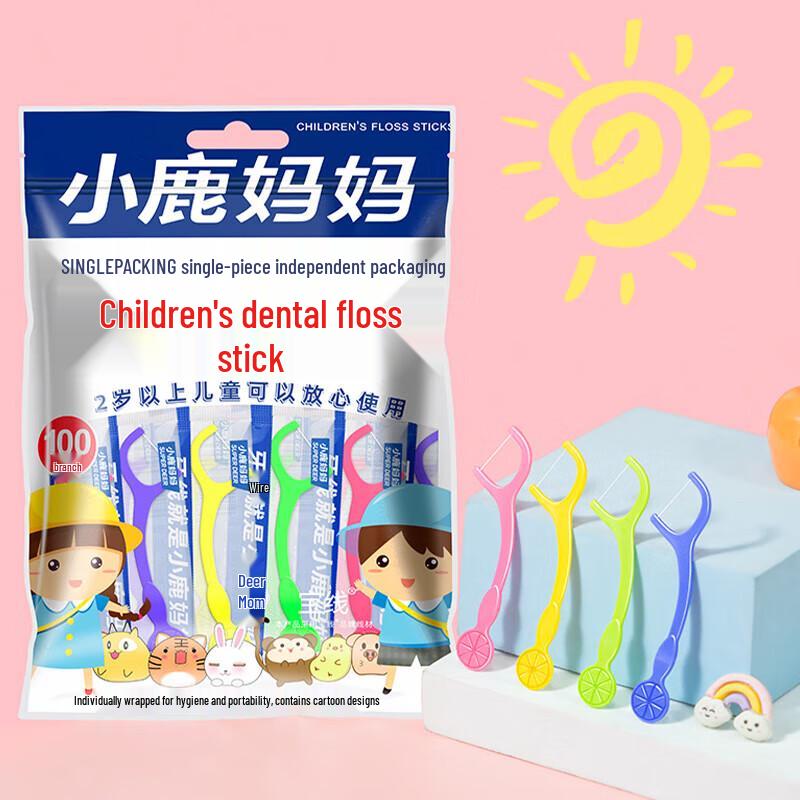 Little Deer Mom Kids Dental Floss Picks