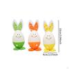 3 Pieces Easter Eggs Adornments Cute Party Favors Decoration Decorative Rabbit Figurines