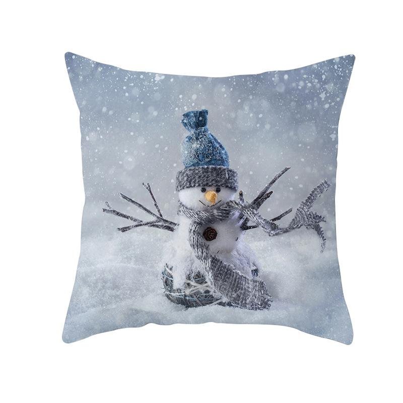 

Новая Рождественская наволочка снеговика, праздничная домашняя наволочка для диванной подушки 45X45 without pillow core