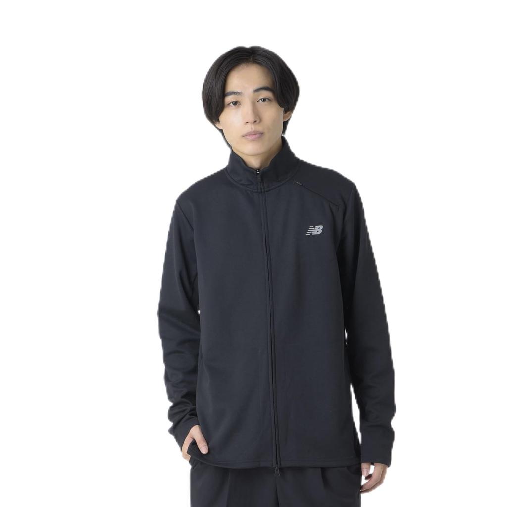 New Balance Tech Knit Jacket Size L Men's Full-Zip (MJ41178) Black,