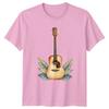 Acoustic Guitar Music Tee Tropical Leaves Unisex Unisexs Graphic TShirt InstruUnisext