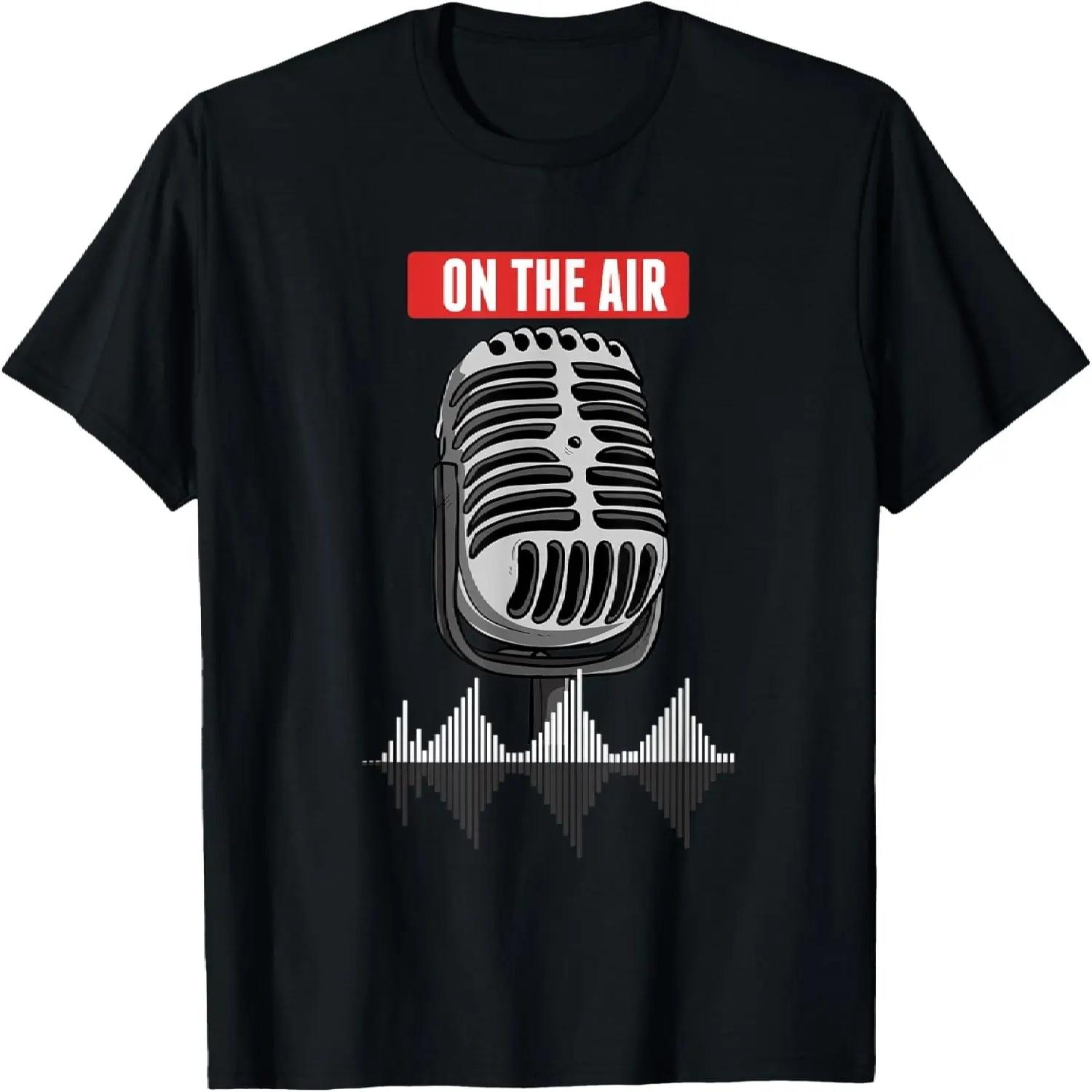 On The Air Podcast Microphone Radio Show Host Music DJ T-Shirt S чёрный