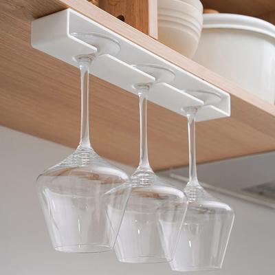 2Pcs Hanging Cabinet Rack No Drill Goblet Mount for Home Hotel