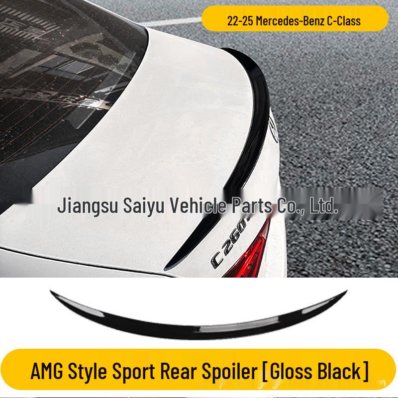 22-25 Mercedes-Benz C-Class C63/AMG Sport Rear Spoiler, ABS, No-Drill Installation