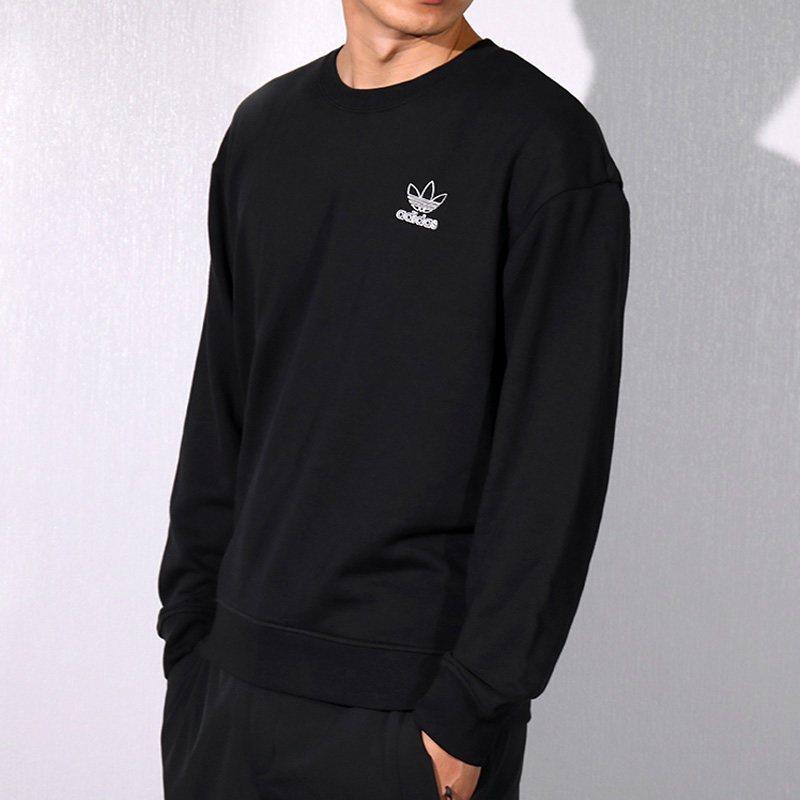 Adidas Originals Graphics Crew Neck Fashion Comfortable Sweatshirt Men Sweatshirt Black DN8043