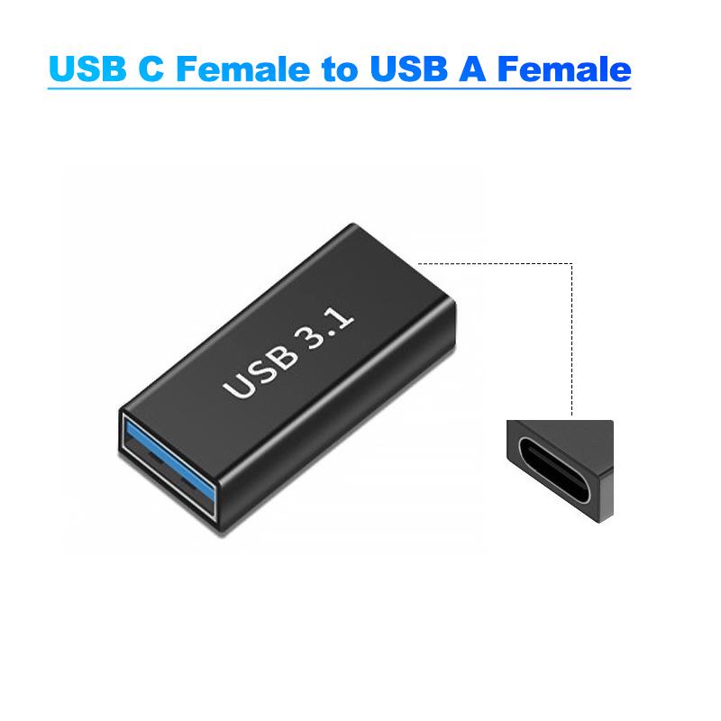 

Адаптер-удлинитель USB 3.0 10 Гбит/с Разъем USB Type C (мама) для ПК Компьютера Телефона Штекер-конвертер USB C (папа) - USB C (мама) C F to A F