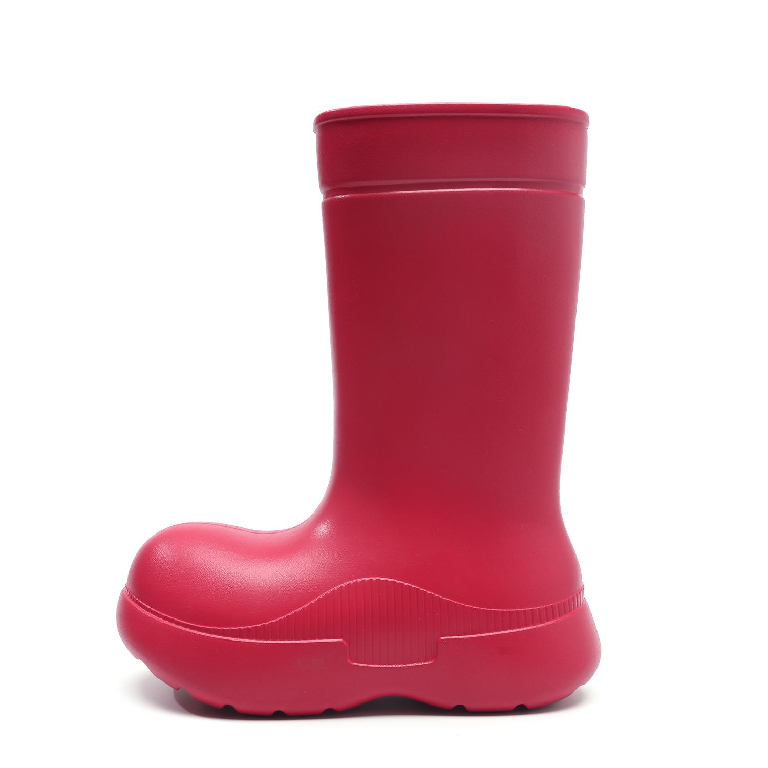 

Spring and autumn new high rain boots women s leisure simple rainy day work non-slip wear-resistant waterproof comfortable rain shoes 35-36