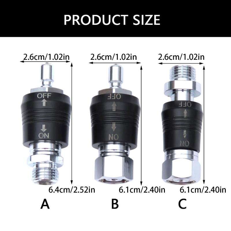 Scubas Diving Regulator Adaptor 9/16 Thread Connector With Switches Low Pressure Quick Interfaces Push Valves Connector