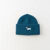 New Cartoon Puppy Winter Hat Embroidered Knitted Infant Toddler Beanie Solid Color Thickened Warm Pullover Cap Boys Girls