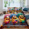 Popular Cartoon Character (Minions) Printed Bedding Set — Duvet Cover Set — Deluxe Gift for Teen Girls, Twin/Single, and Kids