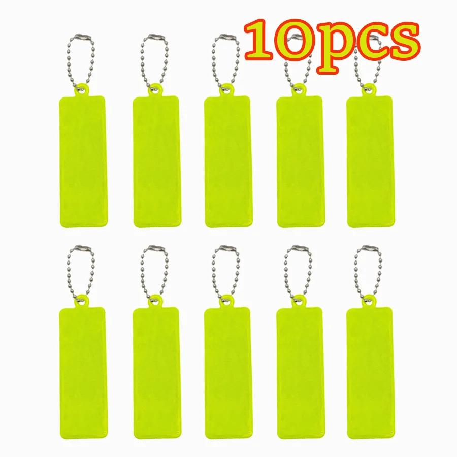 Xiaomi 3/10PCS Reflective Rectangular Strip Reflective Pendant Nighttime Outdoor Key Chain Bike Hanging Decorations