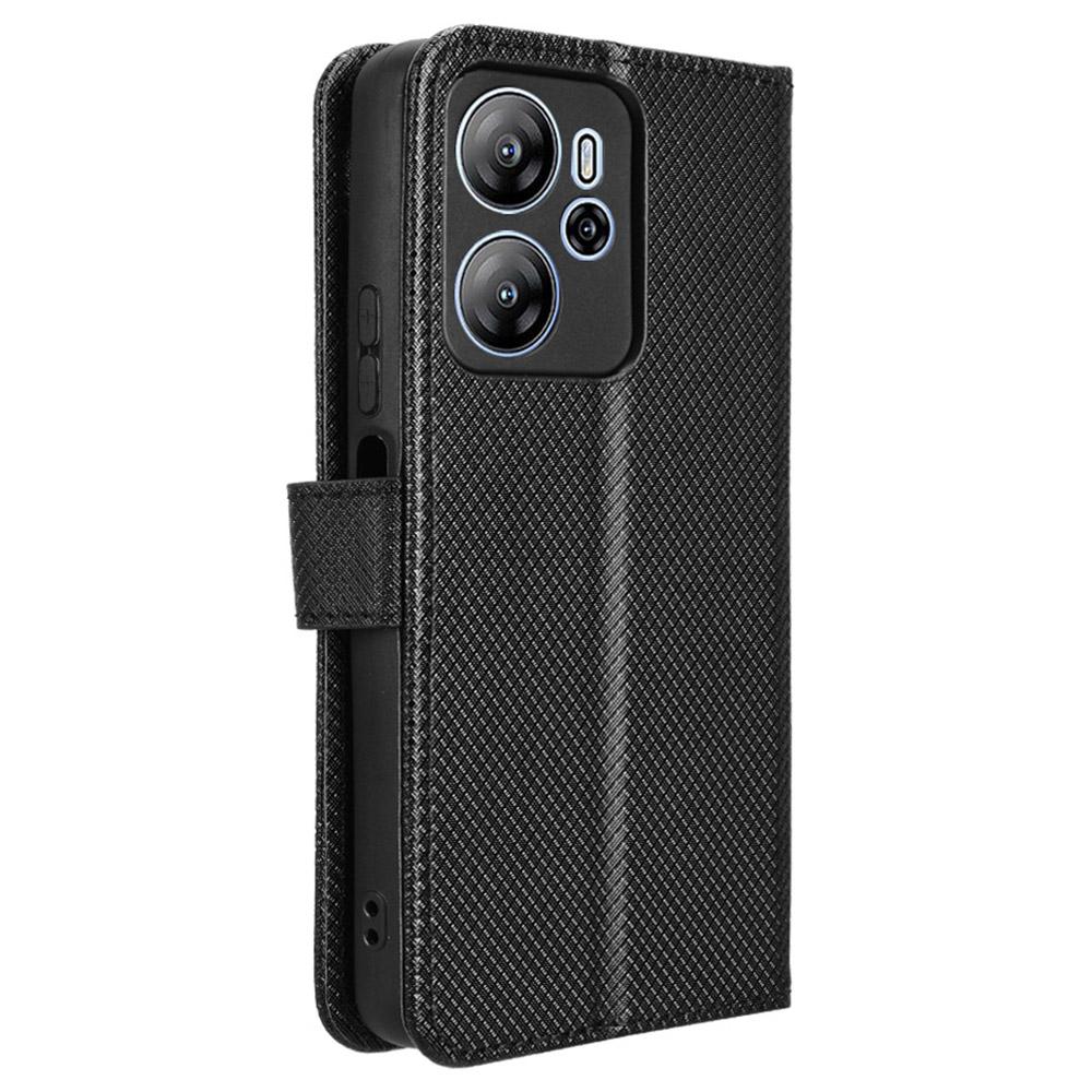 Für Blackview Oscal Tiger 13 Hülle PU-Leder Diamanttextur Brieftasche Handyhülle