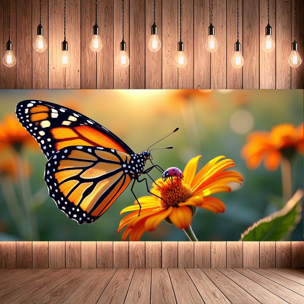 Blue Butterfly Forest Theme Banner Enchanted Nature Magical Glow Backdrop Garden Decoration Party Photography Background Props