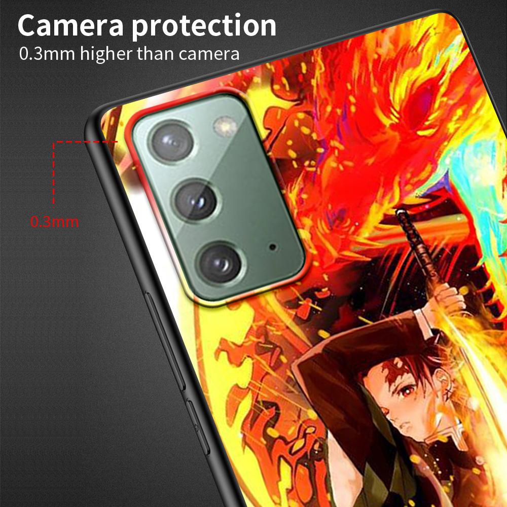 Anime Demon Slayer Case for Samsung Galaxy Note 20 Ultra 10 Lite 9 8 A53 A52 A12 S22 S21 FE S20 Plus TPU Black Phone Cover Shell