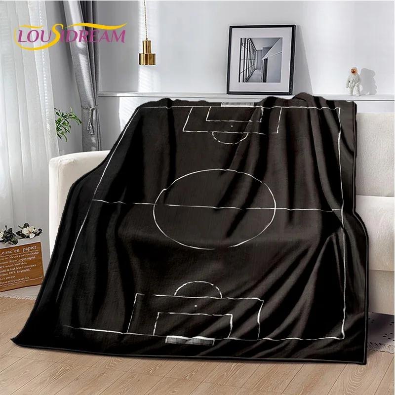 Football Field Soccer Sport Cartoon 29 Style Soft Blanket,Soft Throw Blanket for Home Bedroom Bed Sofa Travel Cover Child Gift