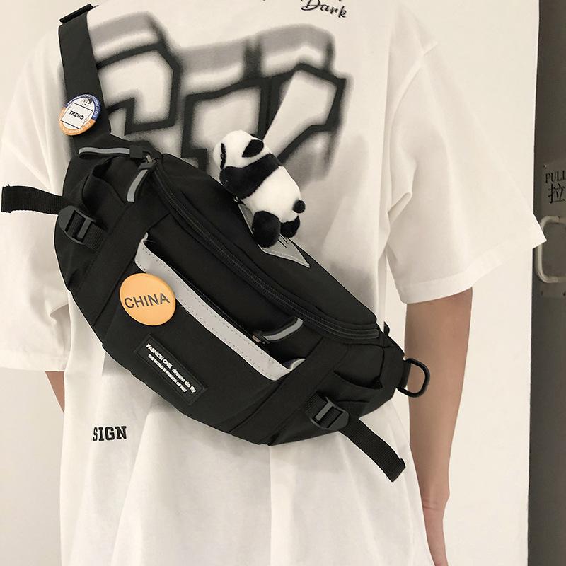 New Breast Bag Men's Simple Casual Tooling Wind Sports Messenger Backpack Trendy Brand Versatile Student Fanny Pack Shoulder Bag Women